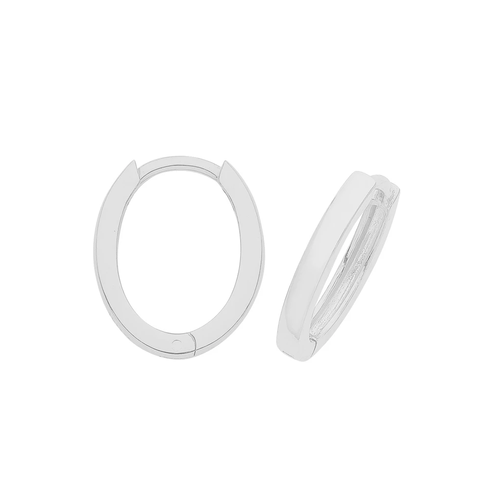 plain metal basic round hoop earring