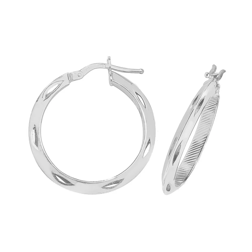 plain metal round hoop earring