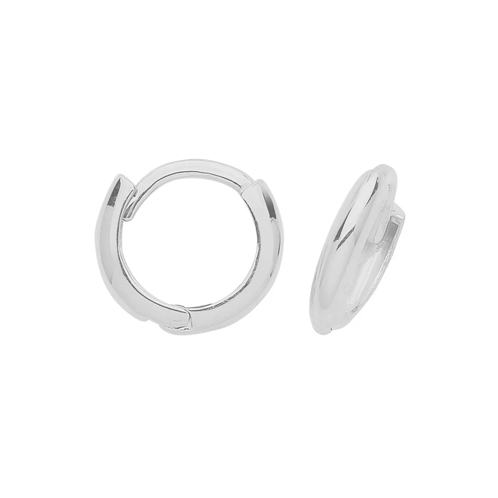 plain metal round shape earring