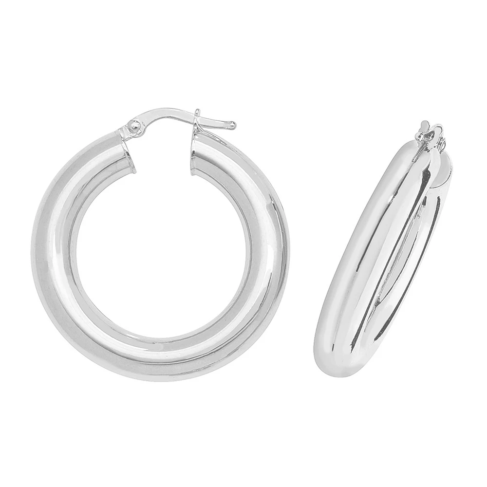 plain metal round shape hoop earring (20mm)