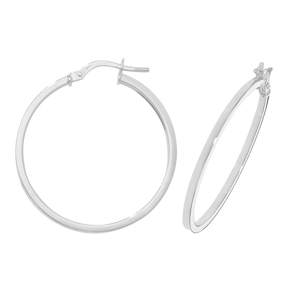 plain metal round shape hoop earring (25mm)