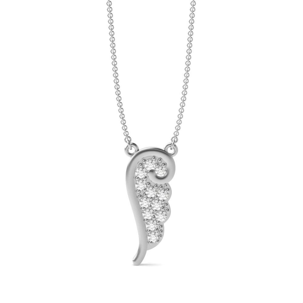 pave setting round shape diamond designer pendant