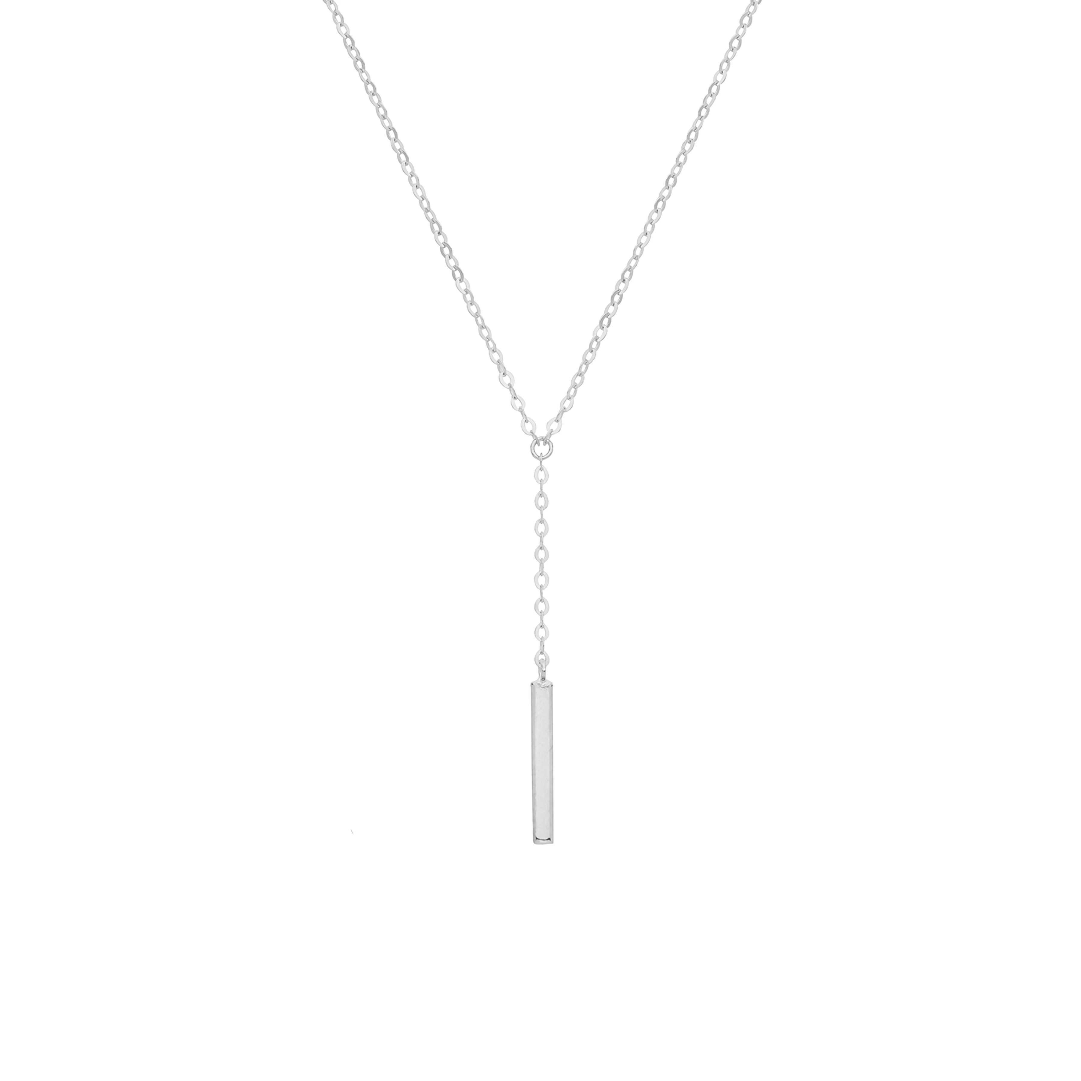 bar shaped plain metal pendant