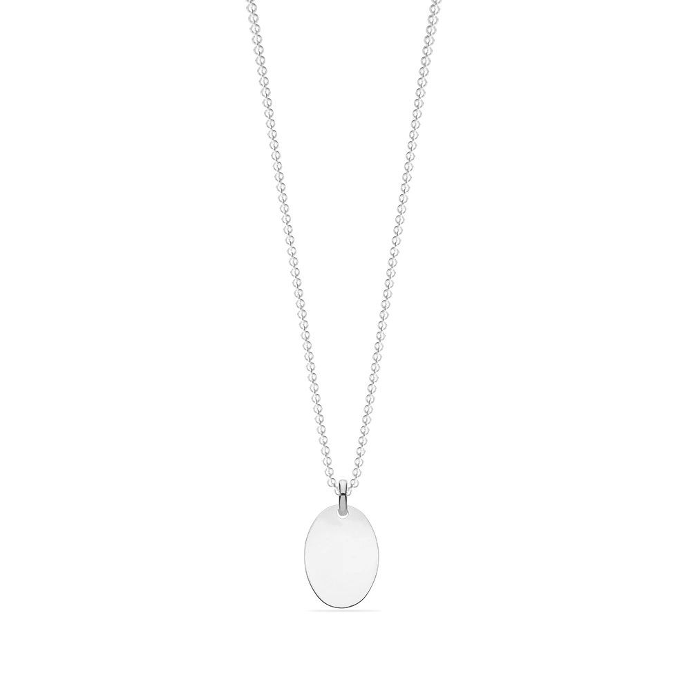 plain metal oval shape pendant