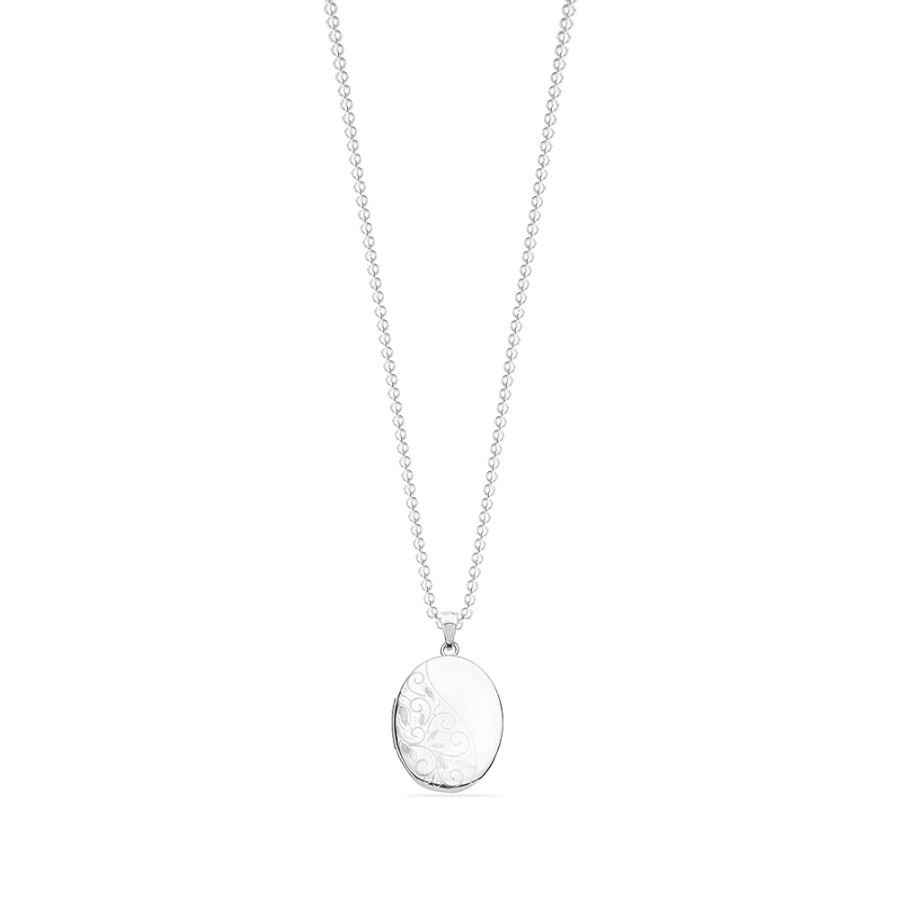 plain metal oval shape pendant
