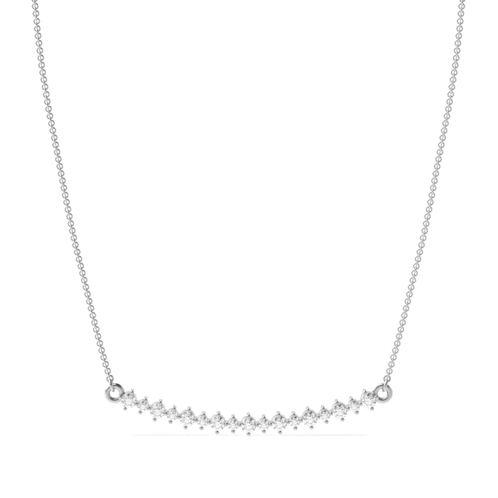 prong setting round diamond designer pendant necklace