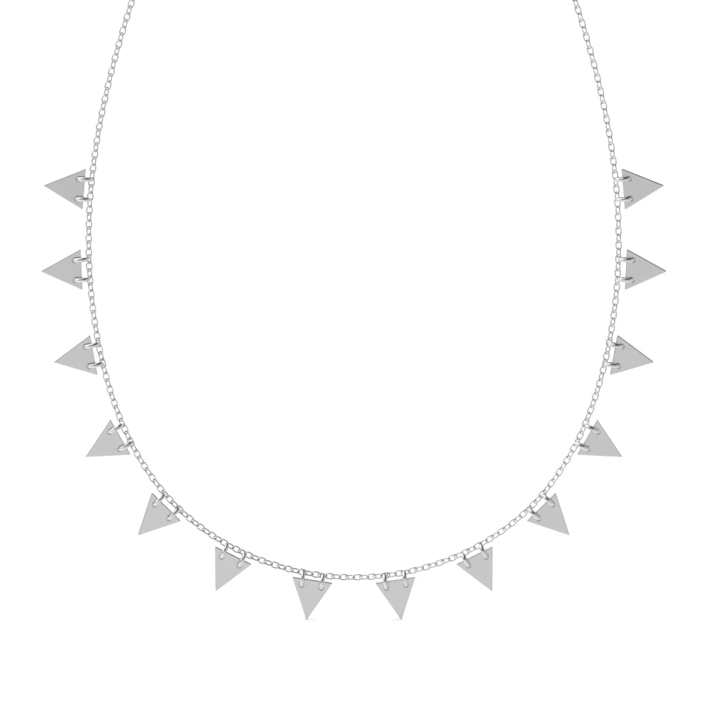 plain metal small triangle necklace pendant