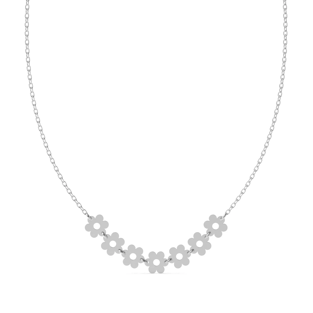 plain metal flower design necklace pendant