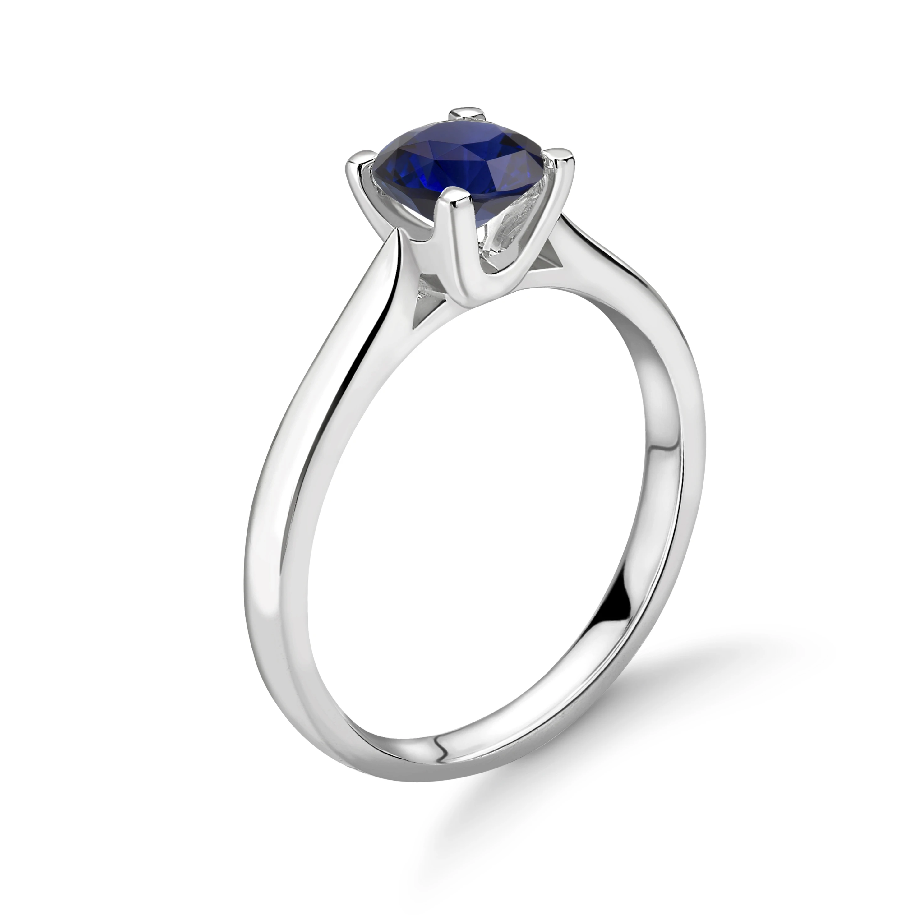 Simple Elegant Engagement Rings 4 Prong Solitaire Sapphire Engagement Rings 