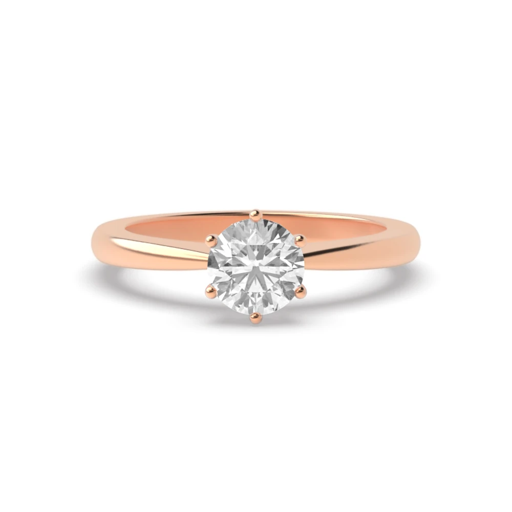 Beautiful Flower Style Setting Solitaire Diamond Engagement Rings