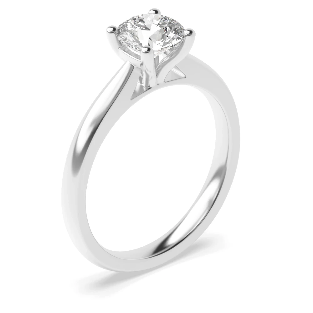 Classic 4 Claw Open Solitaire Diamond Engagement Rings