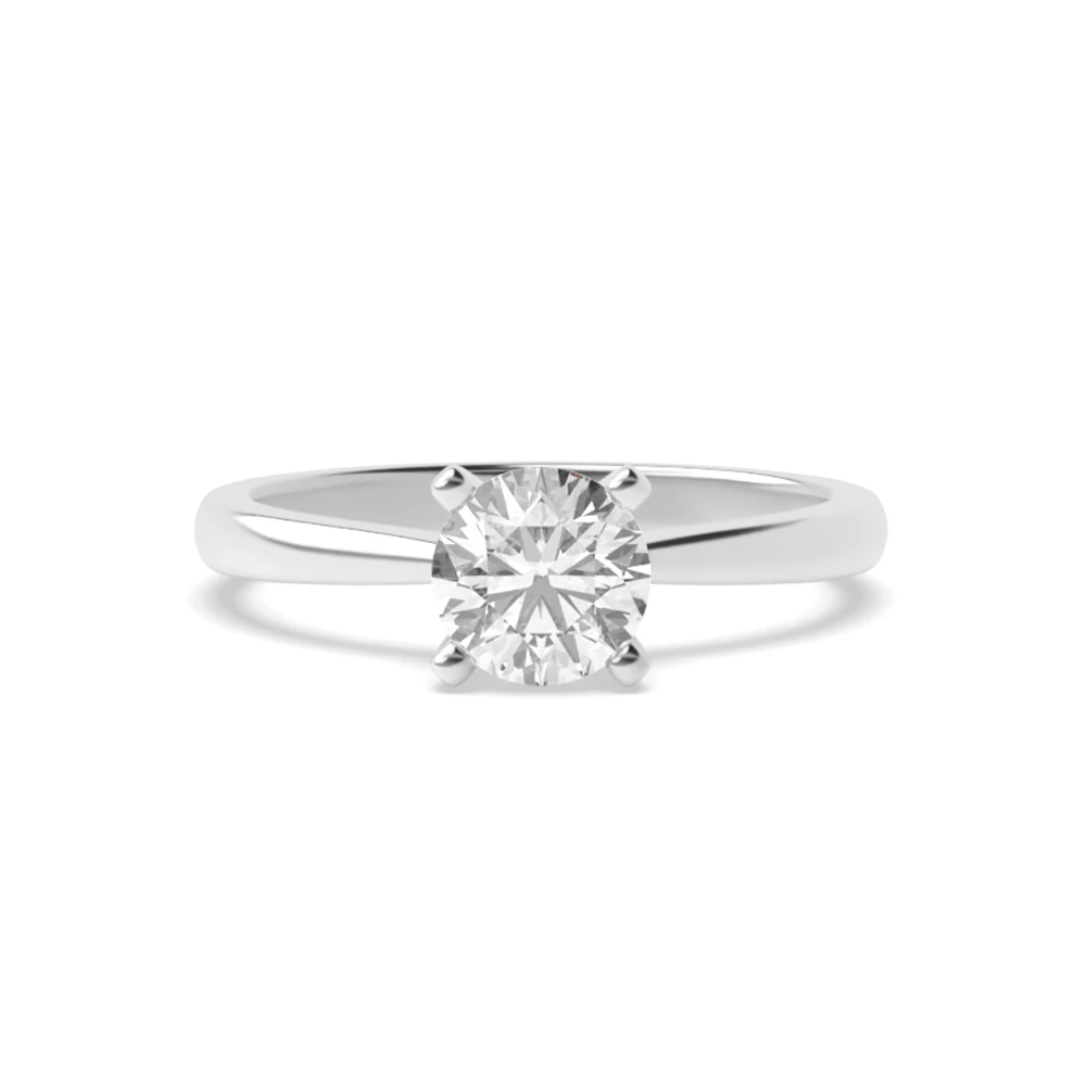Classic Tulip Claws Solitaire Diamond Engagement Ring