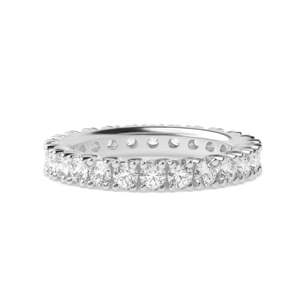 Lab Grown Diamond Cut Prong Setting Round Full Eternity Lab Grown Diamond Ring (Available in 2.0mm to 3.0mm)