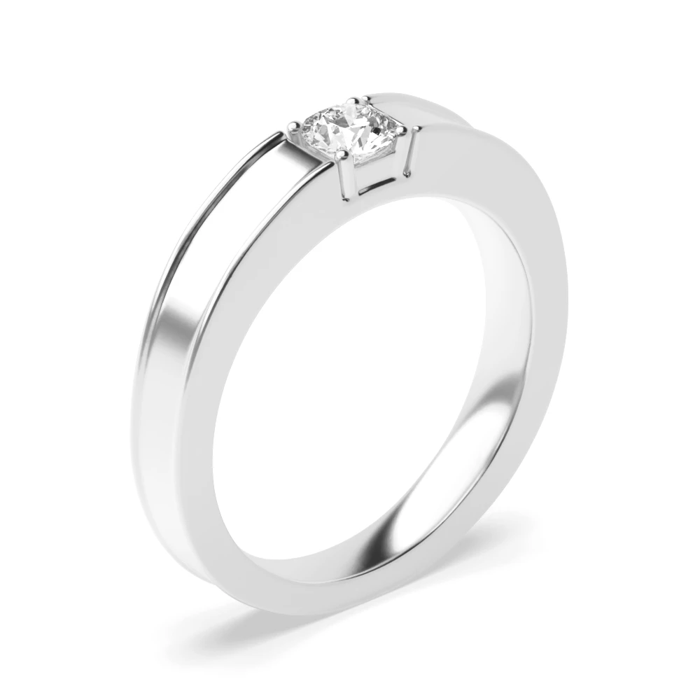 4 prong setting round diamond solitaire ring