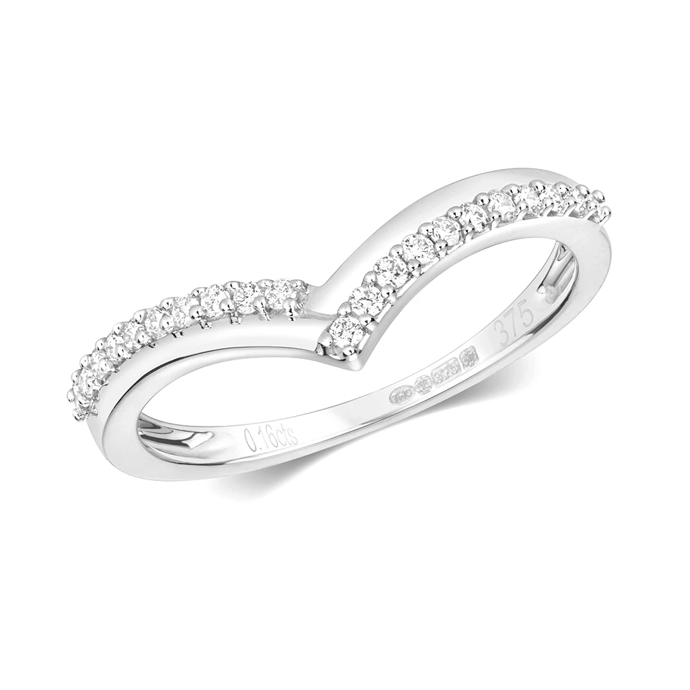 prong setting wishbone style round diamond ring