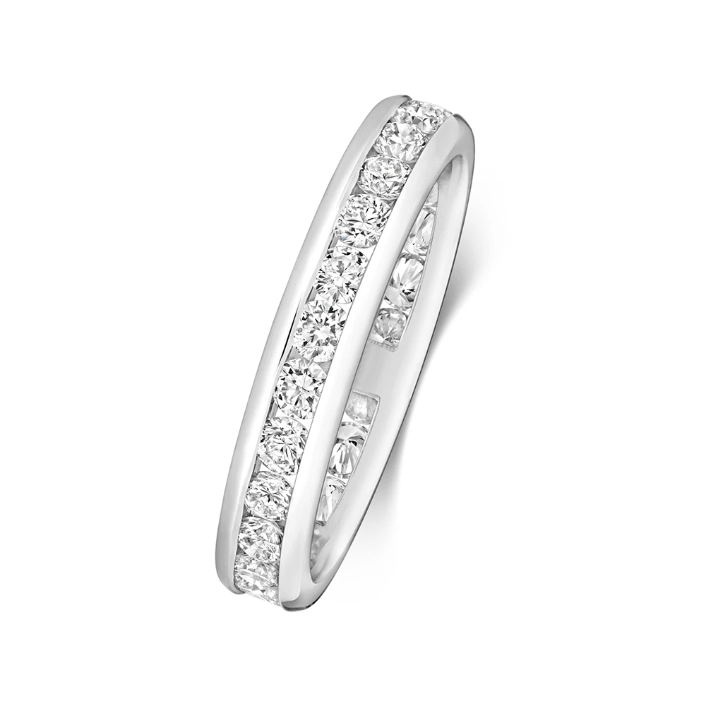 channel setting round shape full eternity ring