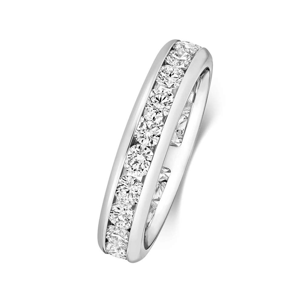 channel setting round shape full eternity ring