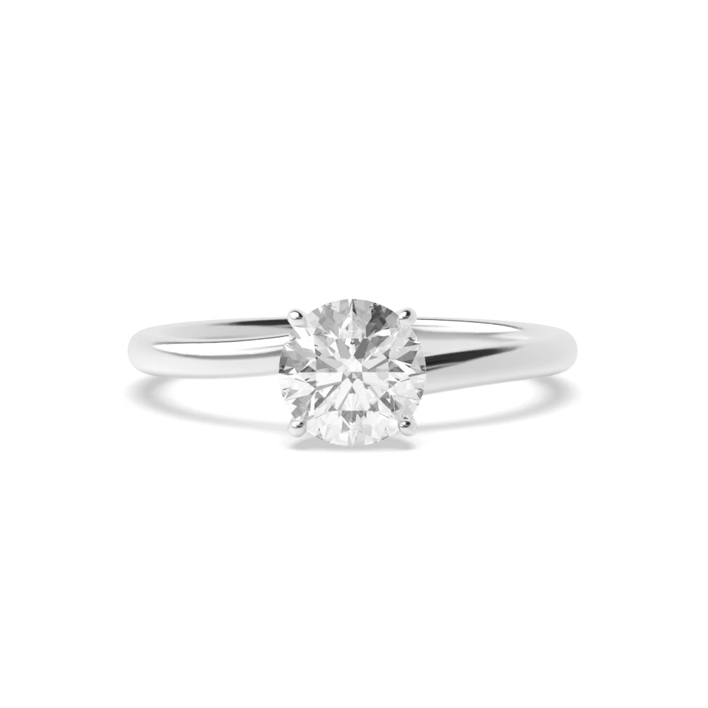 4 prong setting round shape classic solitaire ring