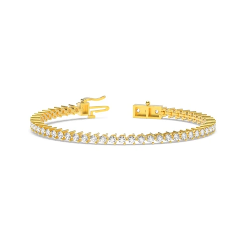 White Gold Tennis Bracelet Round Line Tennis Diamond Bracelet
