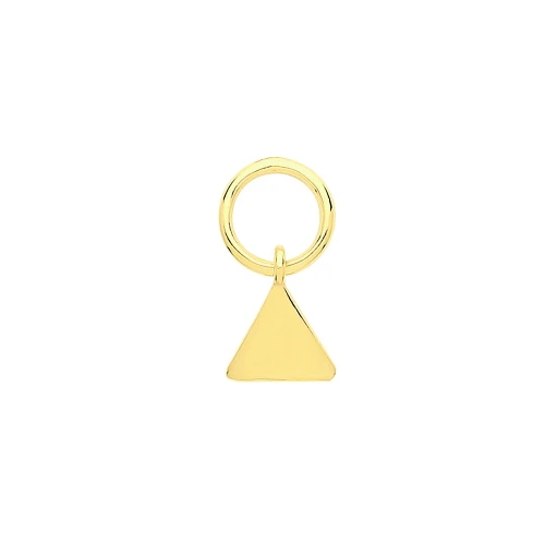 plain metal triangle shape hoop earring