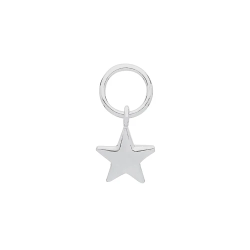 plain metal star shape hoop earring