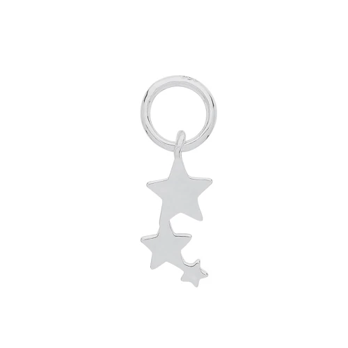 plain metal linking star shape hoop earring
