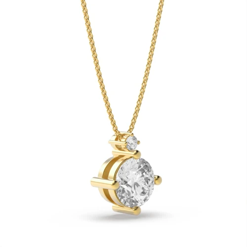 Modern Design Pear Shape Solitaire Diamond Necklace