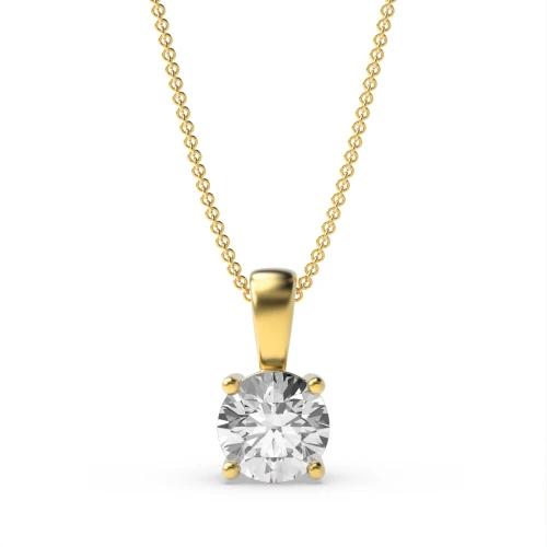 Classic Popular Style Oval Shape Solitaire Diamond Necklace