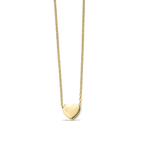 Plain Gold Personalise Heart Charm Necklace Pendant (6.5mm X 6.9mm)