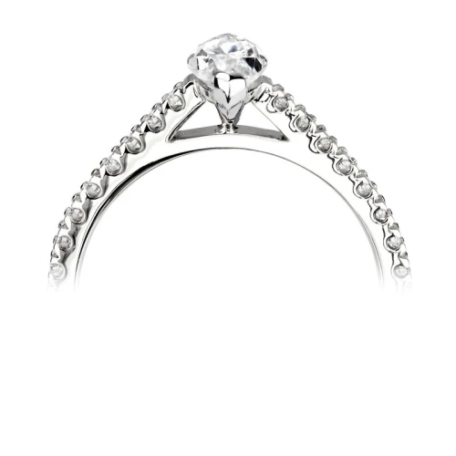 Prong Setting Marquise Side Stone Diamond Engagement Ring