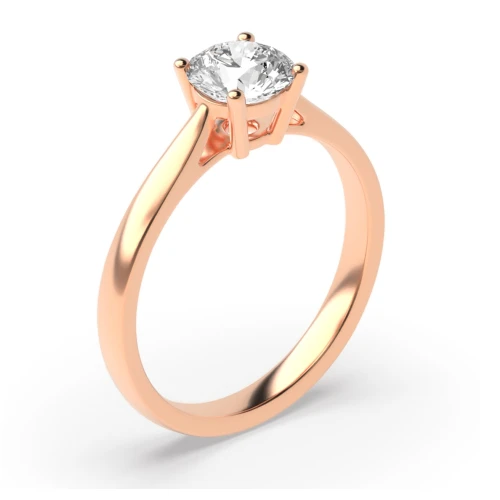 Solitaire Engagement Rings Platinum / Rose / White Gold Brilliant Cut Diamond