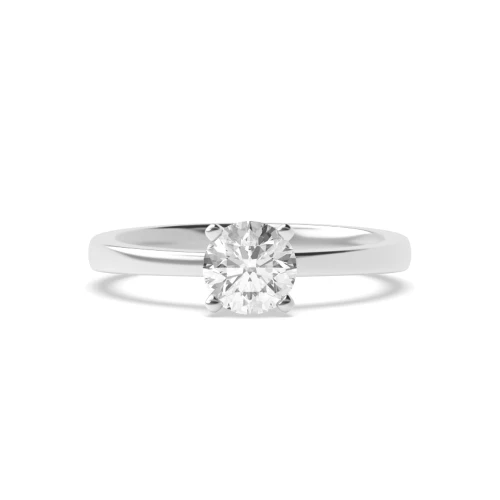 Round Brilliant Cut Lab Grown Diamond Solitaire Engagement Rings in White / Rose Gold