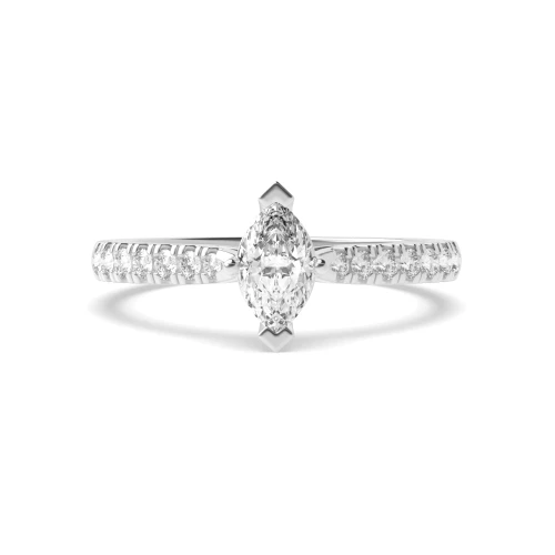4 Claw Setting Marquise Diamond Engagement Rings