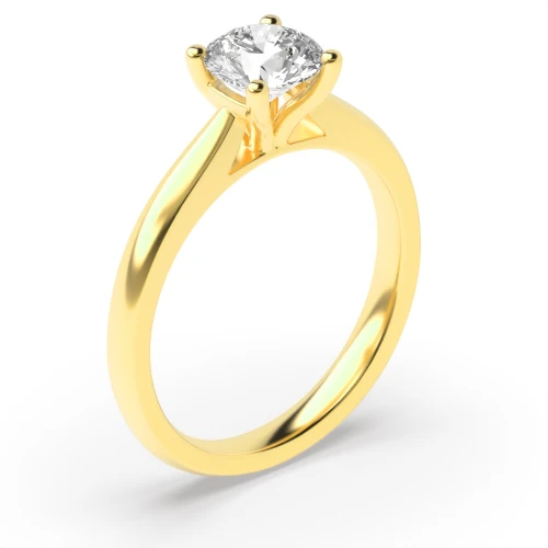 Classic 4 Claw Open Solitaire Diamond Engagement Rings