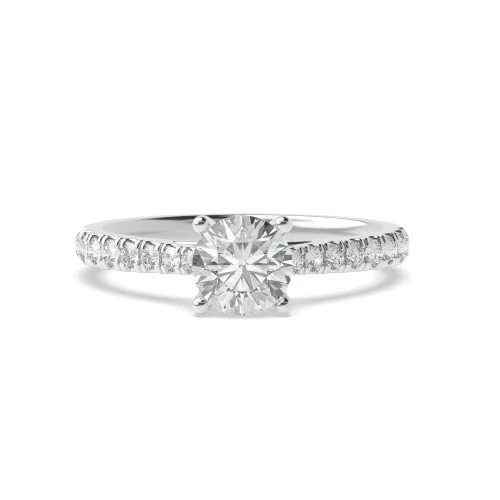 Popular Style Side Stone Diamond Engagement Rings