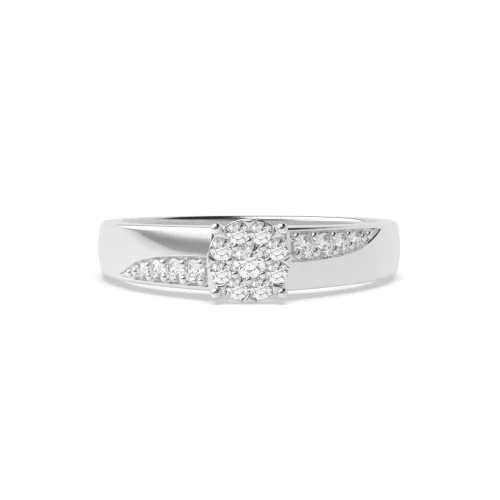 4 Prong Designer Style Diamond Cluster Diamond Ring (5.0mm)