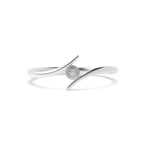 Illusion Set Twisted Solitaire Diamond Engagement Ring (5.0mm)