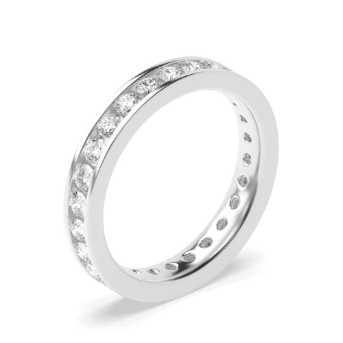 Channel Setting Round Full Eternity Moissanite Ring (Available in 2.0mm to 4.5mm)