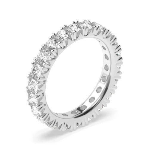 Diamond Cut Prong Setting Round Full Eternity Diamond Ring (Available in 2.0mm to 3.0mm)