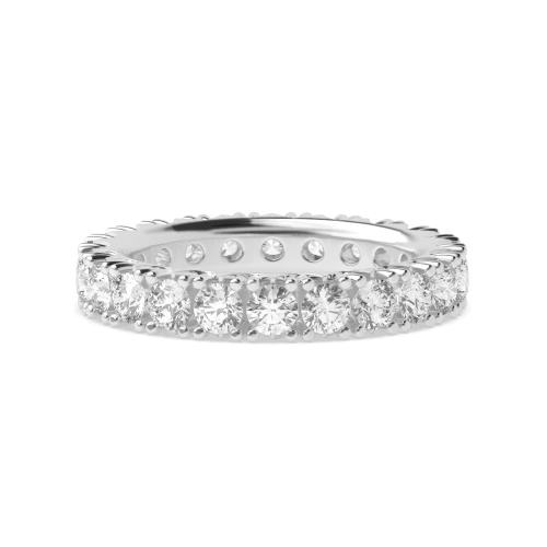 Moissanite Cut Prong Setting Round Full Eternity Moissanite Ring (Available in 2.0mm to 3.0mm)