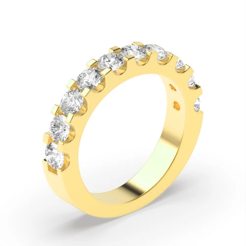 2.0mm to 3.5mm - Half Eternity Micro Prong Setting Round Diamond Ring