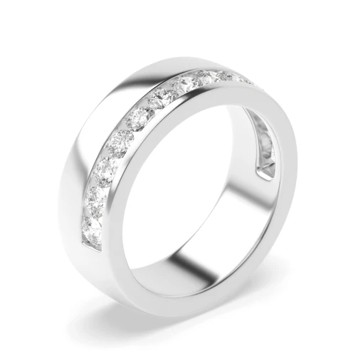 Pave Setting Side Row Diamond Set Wedding Rings (4.0mm)