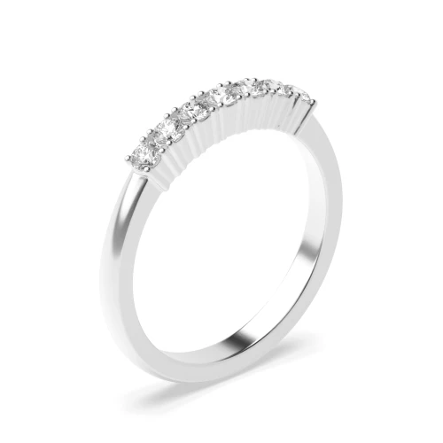 4 prong setting round shape diamond half eternity ring