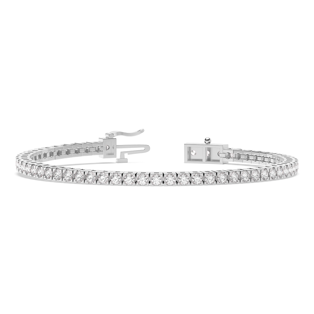 Tennis Bracelet Round Brilliant Cut Line Tennis Diamond Bracelet