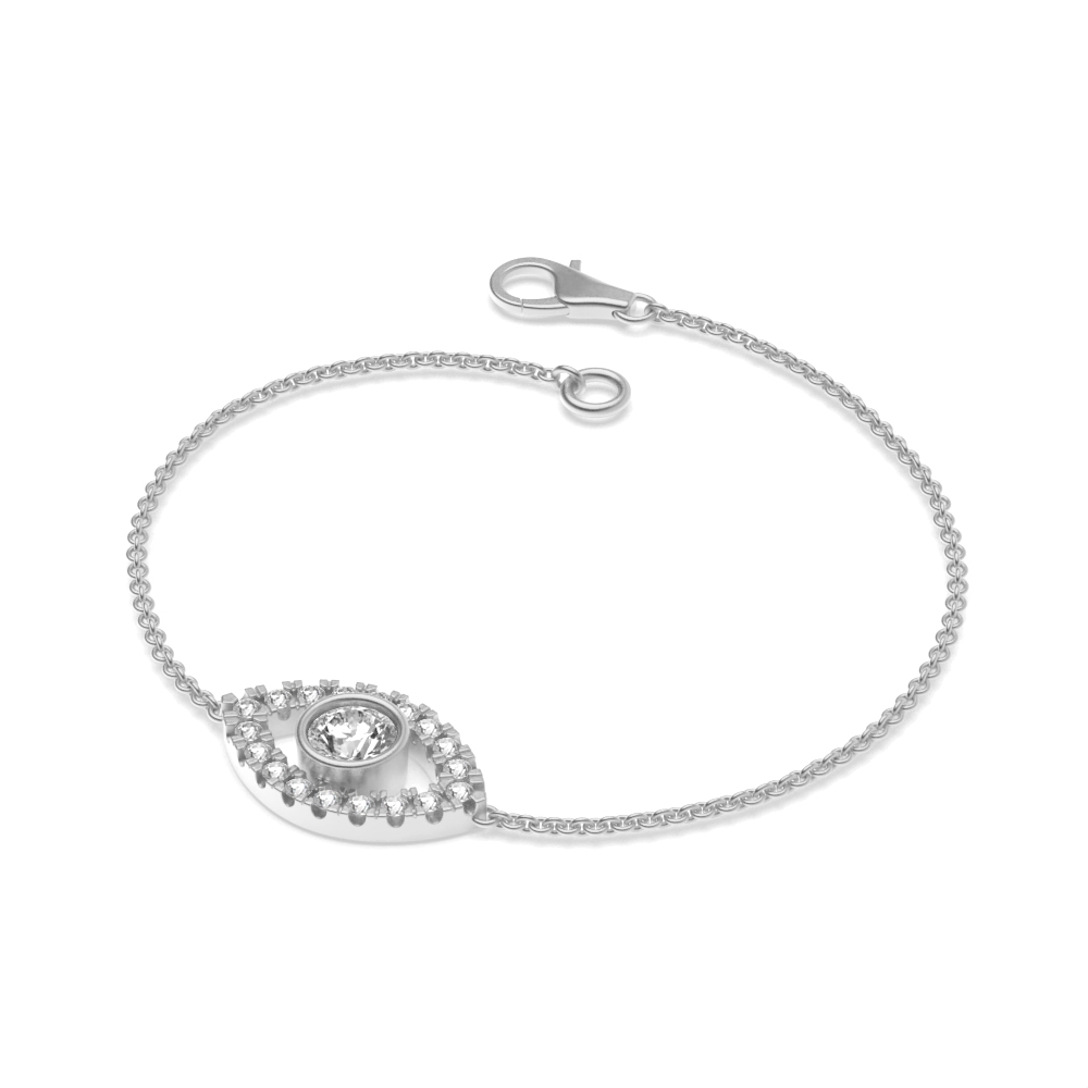 Buy Bezel Setting Deliv Eye Chain Diamond Bracelets - Abelini