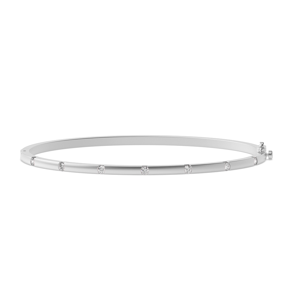 Flush Set Classic Diamond Bangle