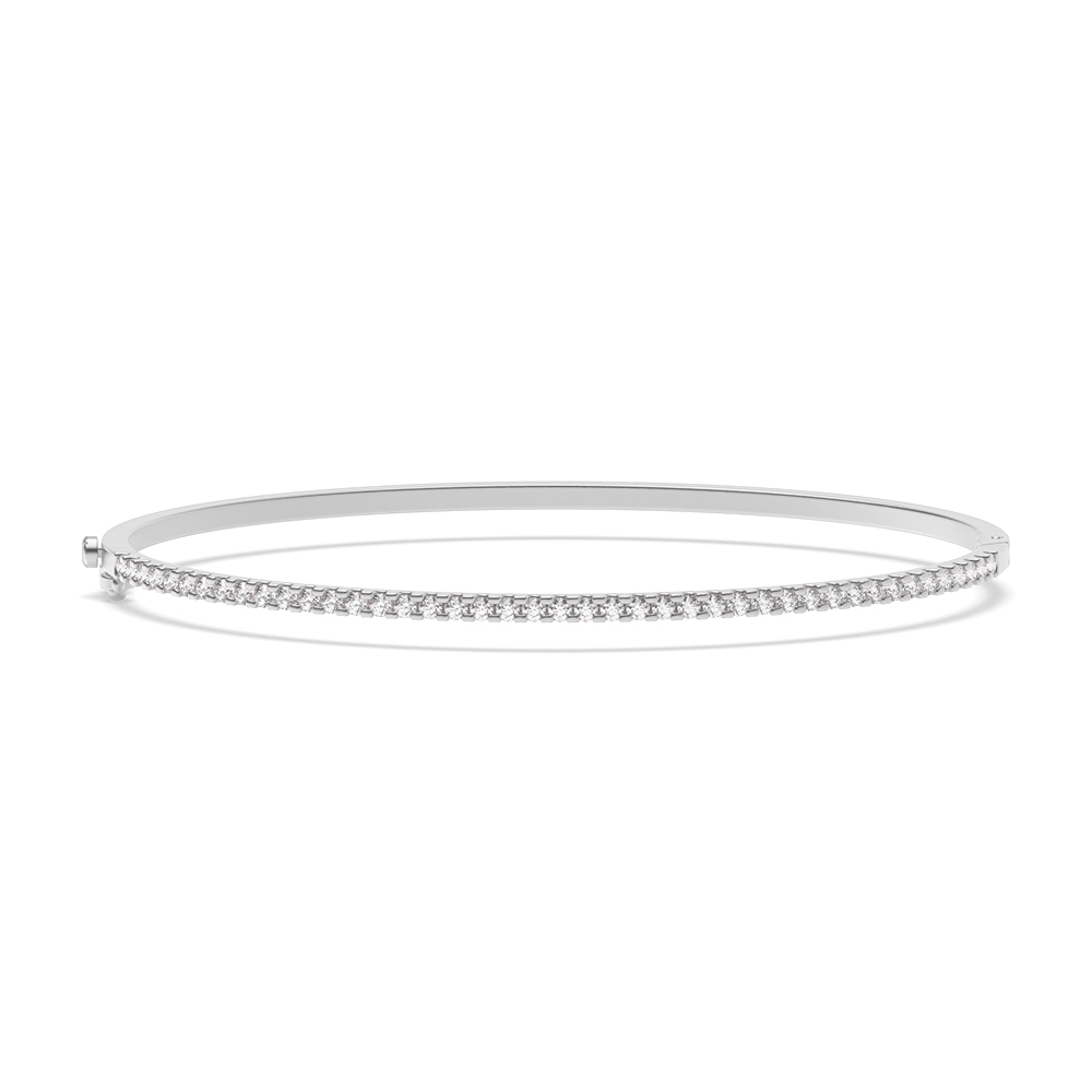 4 Prong Studded Lab Grown Diamond Bangle