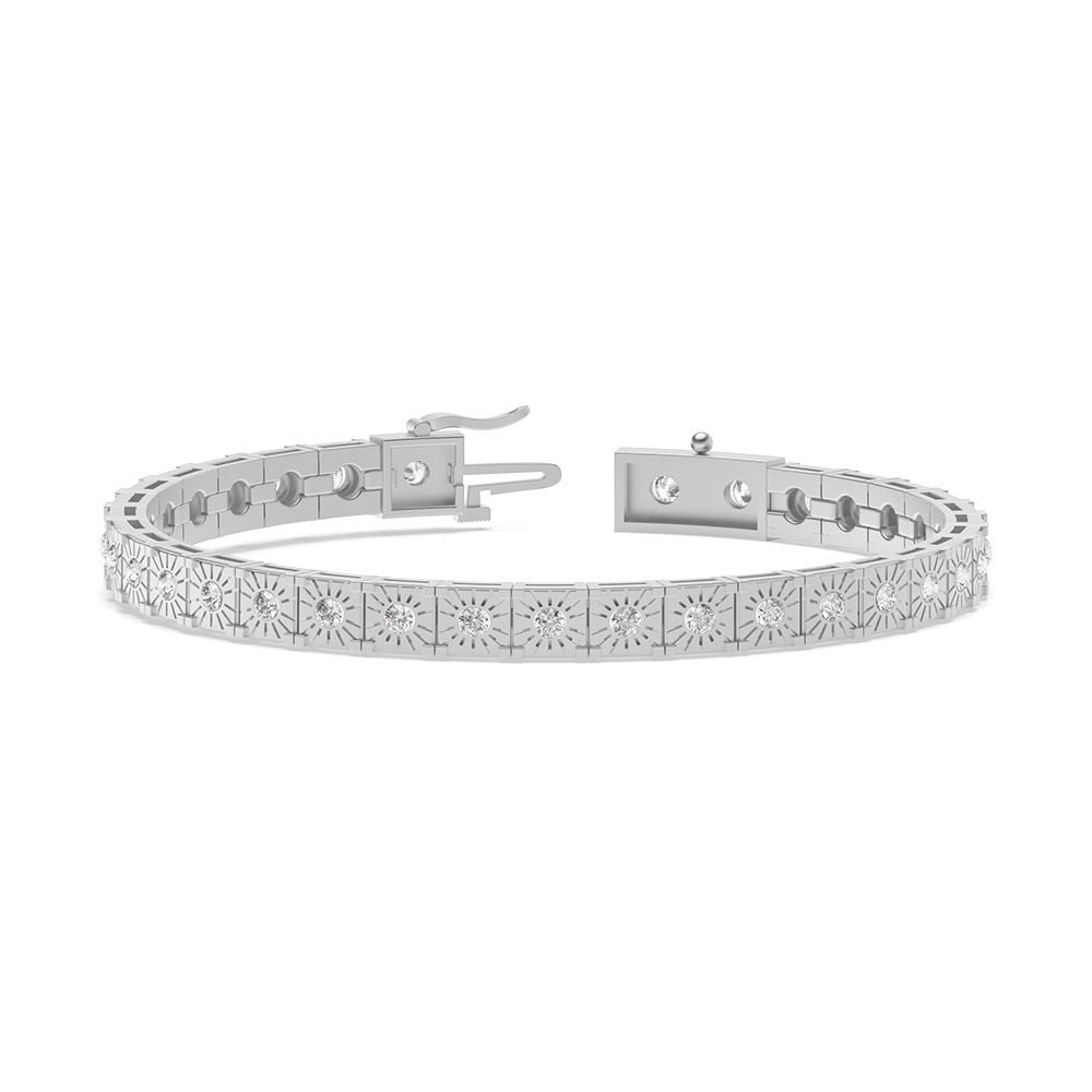 round diamond tennis bracelet
