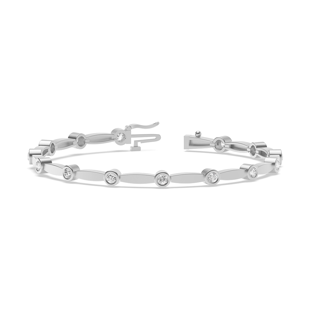 Bezel Setting Station Delicate Moissanite Bracelets