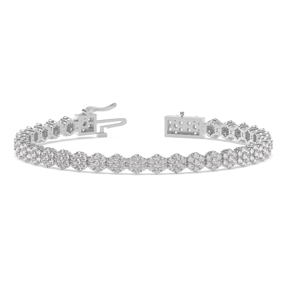 Classic Design Cluster Diamond Bracelets